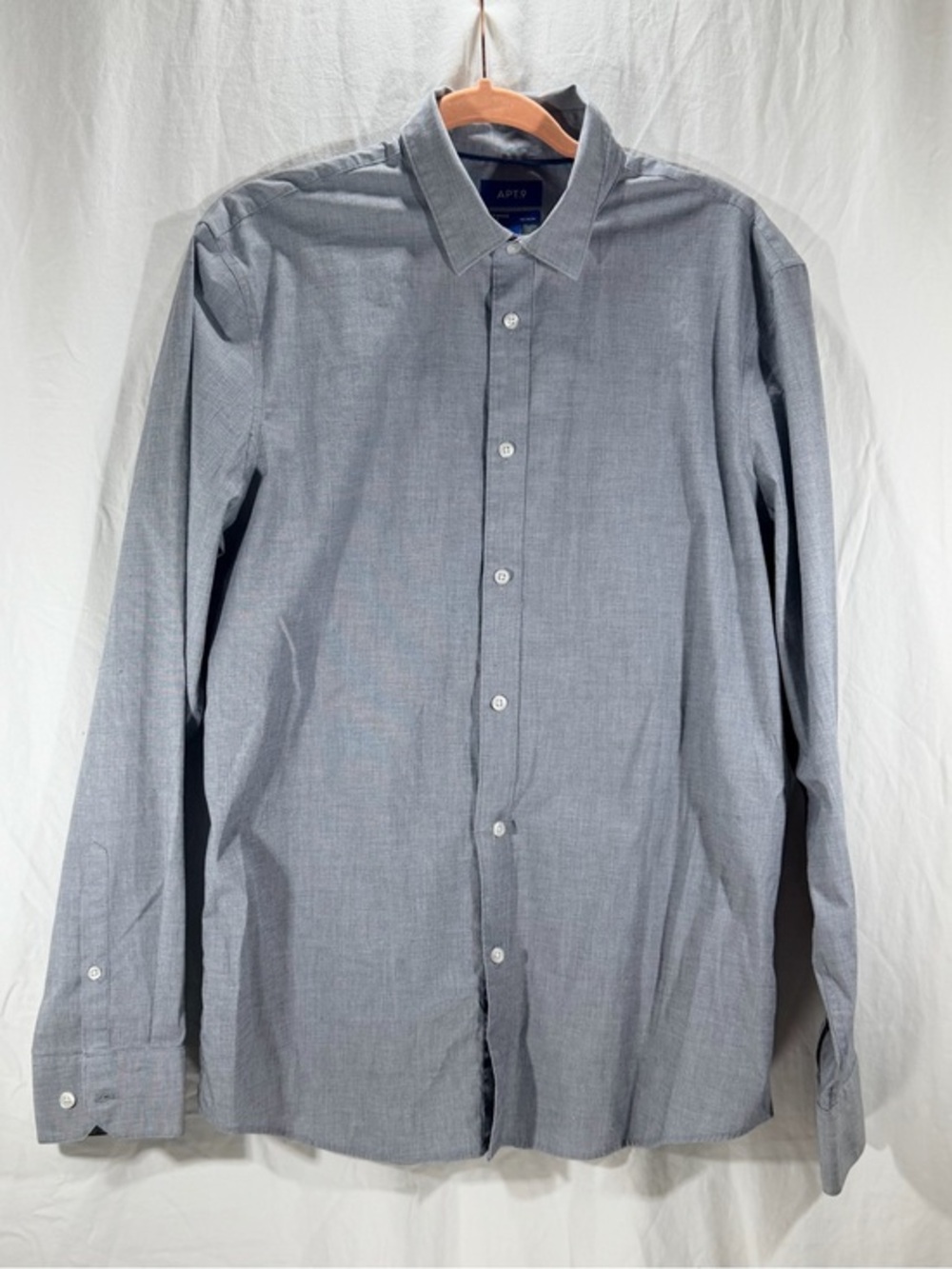 Apt. 9 Men's Lightweight Gray Button-Up Dress Shirt